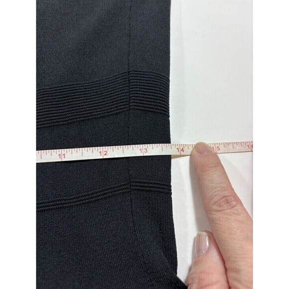 J McLaughlin Sweater Dress Black Medium Short Sleeve Flare Skirt - Picture 6 of 10